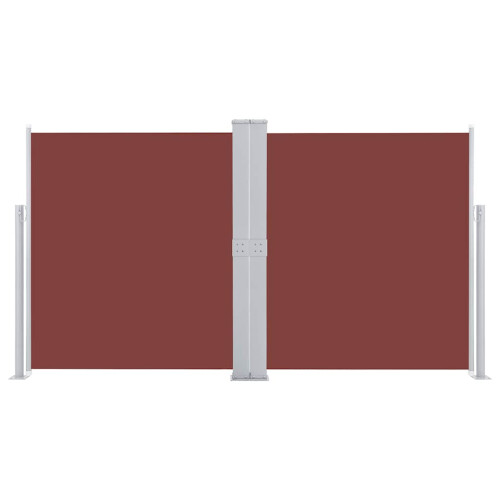Berkfield Retractable Side Awning Brown 140x600 cm 2