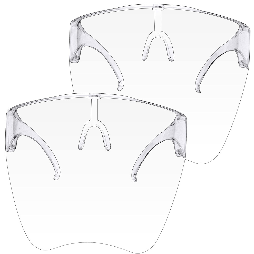 Face Shield Sunglasses Anti Fog Oversized Visor Goggles Futuristic Unisex Clear Shield Glasses 9351714808941