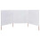 Berkfield 3-panel Wind Screen Fabric 400x80 cm Sand White 3
