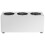 Berkfield Cutlery Holder 3 Grids Rectangular Stainless Steel 3