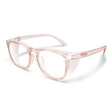 Anti Fog Safety Glasses for Women and Men Pink, Clear Protective Eyewear with Blue Light Protection