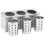 Berkfield Cutlery Holder 3 Grids Rectangular Stainless Steel 6