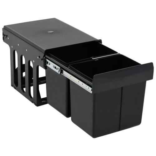 Berkfield Kitchen Cupboard Pull-out Dustbin Soft-Close 36 L 2