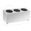 Berkfield Cutlery Holder 3 Grids Rectangular Stainless Steel 8