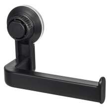 Matte Black Toilet Paper Holder Suction Cup for Bathroom, No Drill Tool Installation