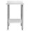 Berkfield Kitchen Work Table with Backsplash 60x60x93 cm Stainless Steel 3
