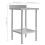 Berkfield Kitchen Work Table with Backsplash 60x60x93 cm Stainless Steel 7