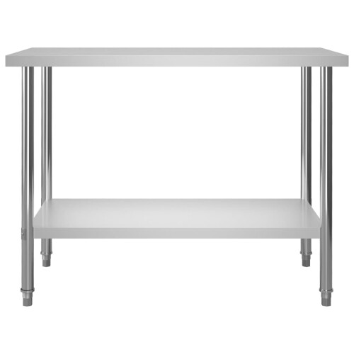 Berkfield Kitchen Work Table 120x60x85 cm Stainless Steel 2