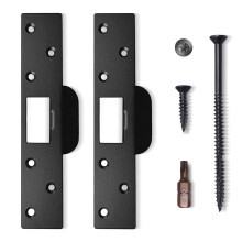 Heavy Duty 7 Inch Extra Long Door Strike Plate, 2 Pack Security Door Reinforcement for Damaged Jamb Replacement