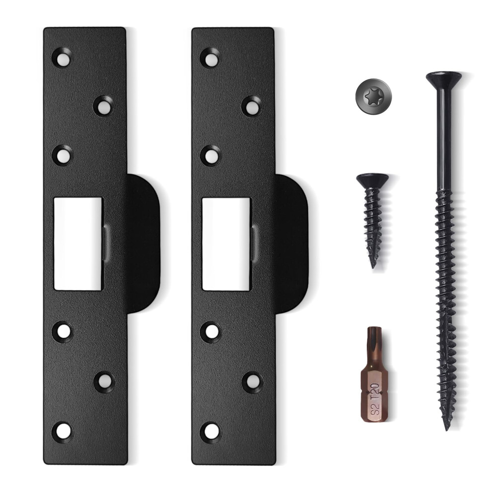 Heavy Duty 7 Inch Extra Long Door Strike Plate, 2 Pack Security Door Reinforcement For Damaged Jamb Replacement 9045646601533