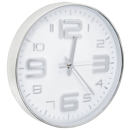 Berkfield Wall Clock 30 cm Silver 2