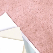 Berkfield Anti-Slip Faux Rabbit Fur Rug OLITE Pink 240 x 340 cm Polyester