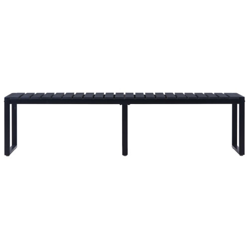 Berkfield Garden Bench 180 cm PS Board Black 1