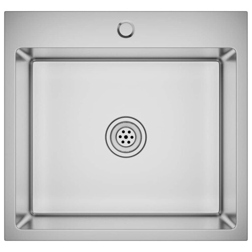 Berkfield Handmade Kitchen Sink Stainless Steel 1