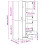 Berkfield Wardrobe White 80x52x180 cm Engineered Wood 9