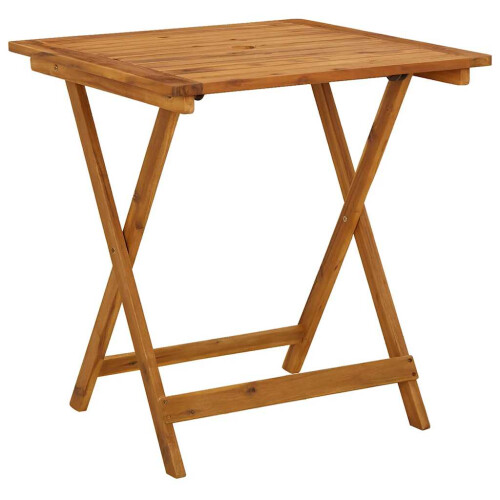 Berkfield Folding Garden Table 70x70x75 cm Solid Acacia Wood 1