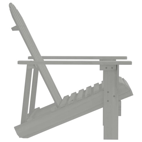 Berkfield Garden Chair Wood Grey 2