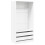 Berkfield Wardrobe White 100x50x200 cm Engineered Wood 2