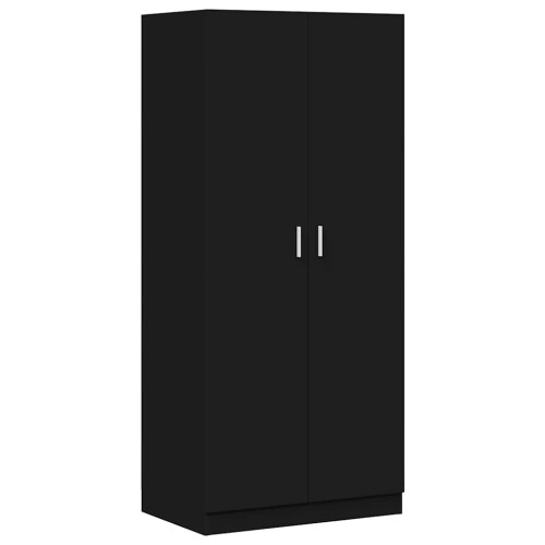 Berkfield Wardrobe Black 80x52x180 cm Engineered Wood 1