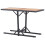 Berkfield Garden Table Black Solid Acacia Wood and Poly Rattan 4