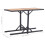 Berkfield Garden Table Black Solid Acacia Wood and Poly Rattan 6