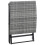 Berkfield Folding Stool Poly Rattan Grey 4