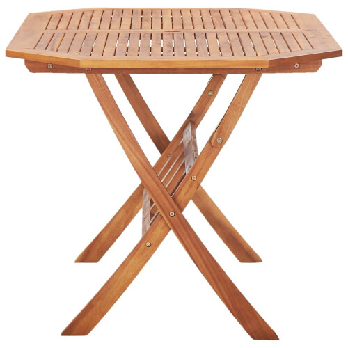 Berkfield Folding Garden Table 135x85x75 cm Solid Acacia Wood 2