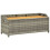 Berkfield Garden Storage Bench 120 cm Poly Rattan Grey 2