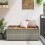 Berkfield Garden Storage Bench 120 cm Poly Rattan Grey 3