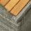 Berkfield Garden Storage Bench 120 cm Poly Rattan Grey 10