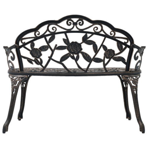 Berkfield Bistro Bench 100cm Bronze Cast Aluminium 2
