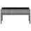 Berkfield Garden Table Grey 75x40x37 cm Poly Rattan 2