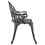 Berkfield Bistro Bench 100cm Bronze Cast Aluminium 4