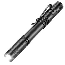 Mini LED Flashlight 150 Lumens Tactical Pen Light, Durable Aluminum Pocket Torch for Camping Outdoor, Black