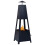 Berkfield Fire Pit Black 35x35x99 cm Steel 2