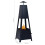 Berkfield Fire Pit Black 35x35x99 cm Steel 7