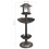 Berkfield Decorative Birdbath with Solar Powered LED Lights Plastic 8