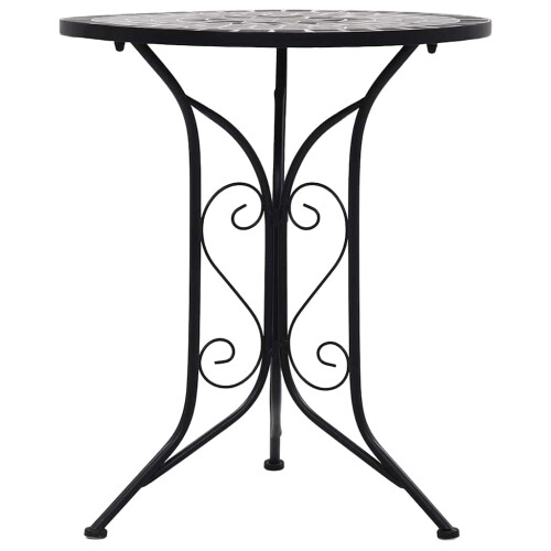 Berkfield Mosaic Bistro Table Grey 61cm Ceramic 1