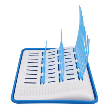 Baby Bottle Drying Rack with Detachable Layers and Removable Drainer Tray for Newborns, Blue