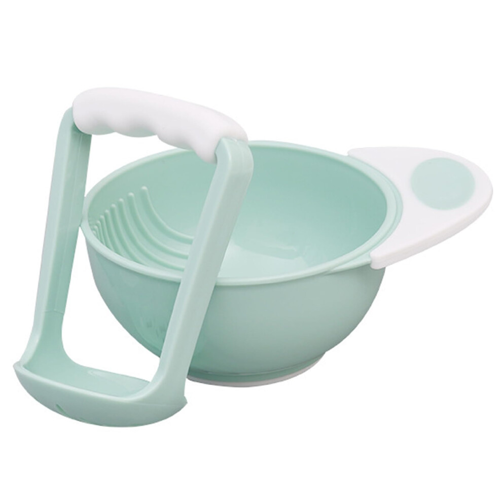 Baby Food Masher Bowl Set with Heat‑Resistant Design and Non‑Slip Handle, Easy Clean Puree Maker for  Parents