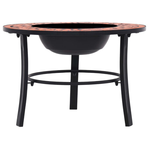 Berkfield Mosaic Fire Pit Terracotta 68cm Ceramic 1