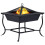 Berkfield Fire Pit Black 42x42x45 cm Steel 2
