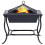 Berkfield Fire Pit Black 42x42x45 cm Steel 3