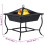 Berkfield Fire Pit Black 42x42x45 cm Steel 8