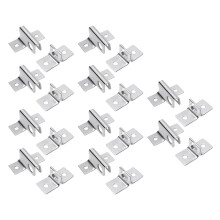 10pcs Heavy Duty Cold Rolled Steel Door Hasp Latch Set for Sliding Gate Cabinet Locker Security
