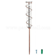 17 cm szklany spiralny deszczomierz z metalową ramą, kompatybilny z ogrodem