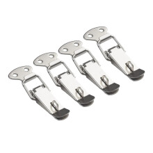 30 Pack Stainless Steel Spring Loaded Locking Clamp with Padlock Hole for Wooden Toolboxes and Boxes