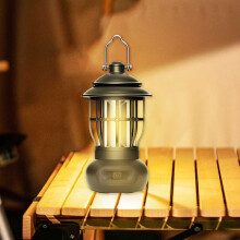 Gnobogi Tragbare Campinglampe, Retro-Pferdedesign, COB-Beleuchtung, stimmungsvolle Zeltlampe, kompatibel mit Outdoor-Wanderausrüstung