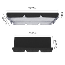 ¡Liquidación! Toldo de repuesto para columpio de exterior, compatible con columpios dobles, tela Oxford impermeable, funda para asiento de jardín