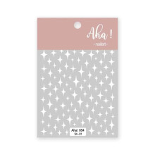 Moon and Star Nail Art Stickers with Colorful Butterfly Decals, Korean Style Self Adhesive Sheet C1